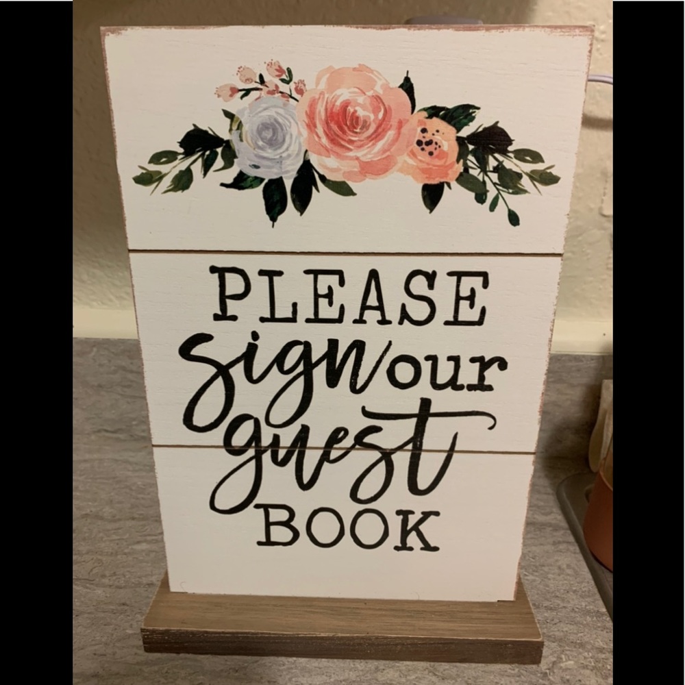 Guestbook Wooden Sign